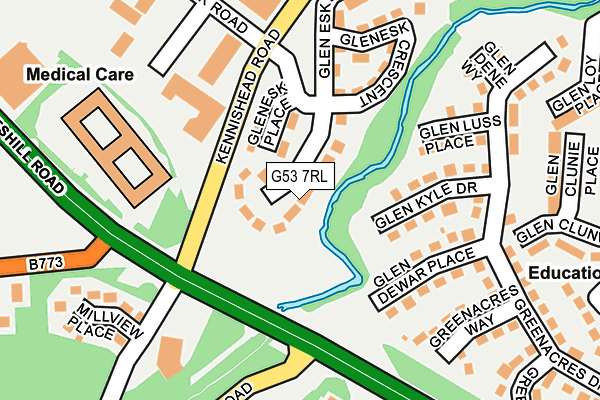 G53 7RL map - OS OpenMap – Local (Ordnance Survey) G53 7RL map - OS OpenMap – Local (Ordnance Survey)