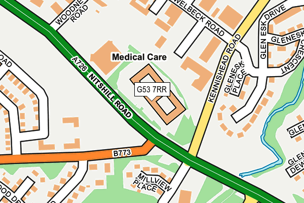 G53 7RR map - OS OpenMap – Local (Ordnance Survey) G53 7RR map - OS OpenMap – Local (Ordnance Survey)