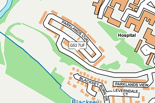 G53 7UF map - OS OpenMap – Local (Ordnance Survey)