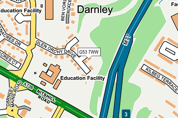 G53 7WW map - OS OpenMap – Local (Ordnance Survey) G53 7WW map - OS OpenMap – Local (Ordnance Survey)