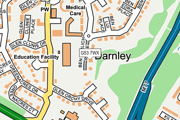 G53 7WX map - OS OpenMap – Local (Ordnance Survey) G53 7WX map - OS OpenMap – Local (Ordnance Survey)