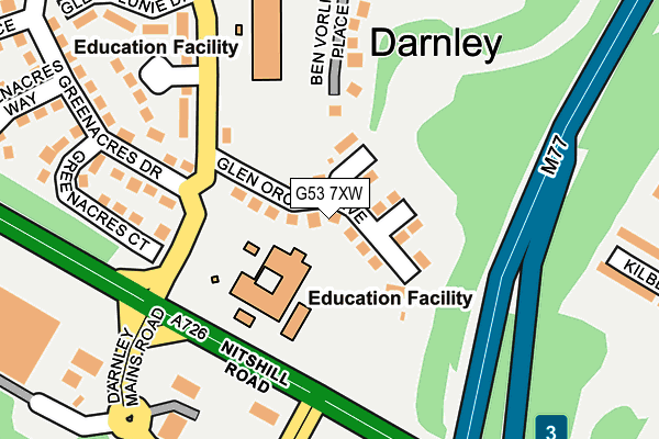 G53 7XW map - OS OpenMap – Local (Ordnance Survey)