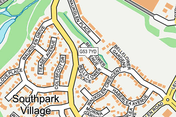 G53 7YD map - OS OpenMap – Local (Ordnance Survey) G53 7YD map - OS OpenMap – Local (Ordnance Survey)