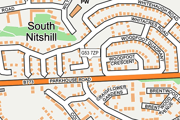 G53 7ZP map - OS OpenMap – Local (Ordnance Survey)