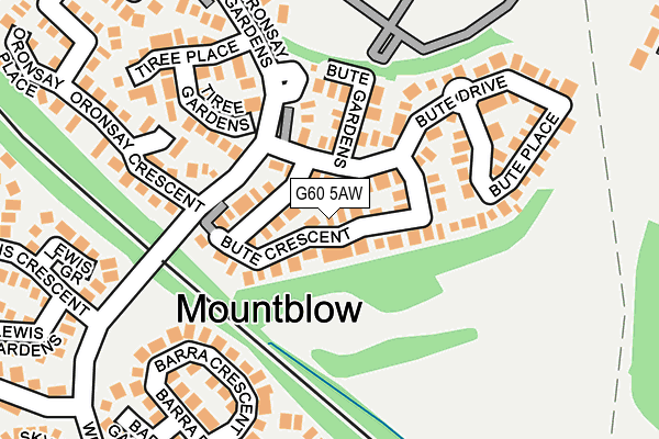 G60 5AW map - OS OpenMap – Local (Ordnance Survey)