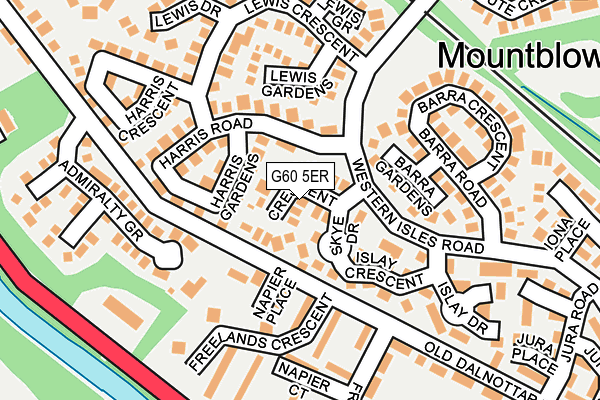 G60 5ER map - OS OpenMap – Local (Ordnance Survey)