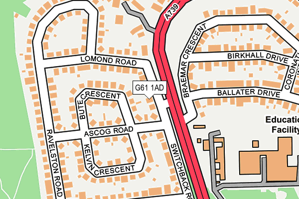 G61 1AD map - OS OpenMap – Local (Ordnance Survey) G61 1AD map - OS OpenMap – Local (Ordnance Survey)