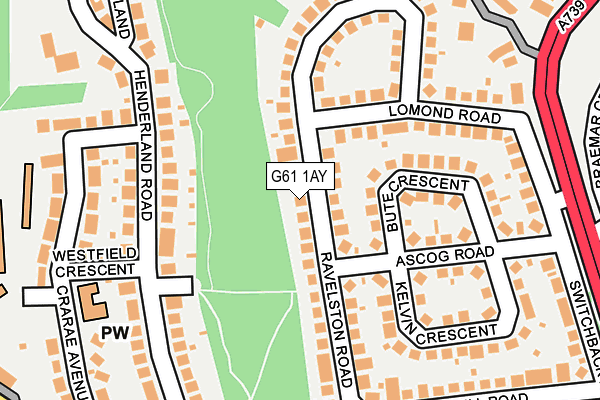 G61 1AY map - OS OpenMap – Local (Ordnance Survey) G61 1AY map - OS OpenMap – Local (Ordnance Survey)