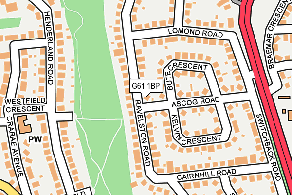 G61 1BP map - OS OpenMap – Local (Ordnance Survey) G61 1BP map - OS OpenMap – Local (Ordnance Survey)