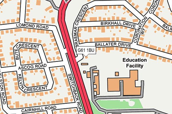 G61 1BU map - OS OpenMap – Local (Ordnance Survey) G61 1BU map - OS OpenMap – Local (Ordnance Survey)