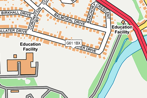 G61 1BX map - OS OpenMap – Local (Ordnance Survey) G61 1BX map - OS OpenMap – Local (Ordnance Survey)