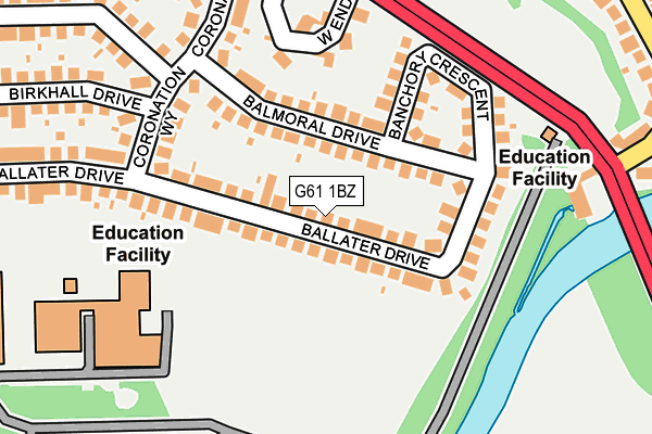 G61 1BZ map - OS OpenMap – Local (Ordnance Survey) G61 1BZ map - OS OpenMap – Local (Ordnance Survey)