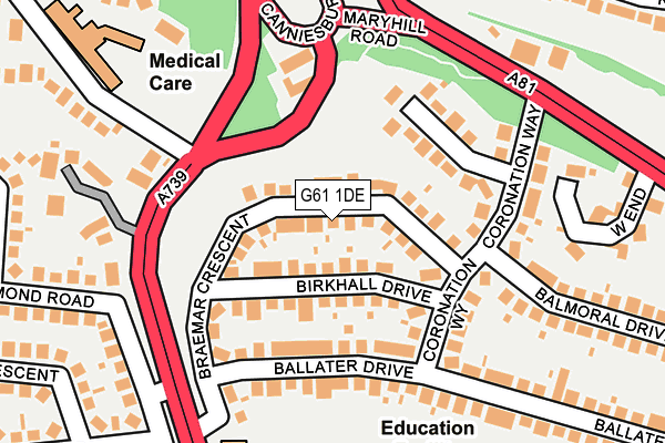 G61 1DE map - OS OpenMap – Local (Ordnance Survey) G61 1DE map - OS OpenMap – Local (Ordnance Survey)