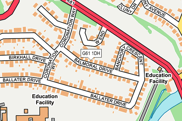 G61 1DH map - OS OpenMap – Local (Ordnance Survey) G61 1DH map - OS OpenMap – Local (Ordnance Survey)