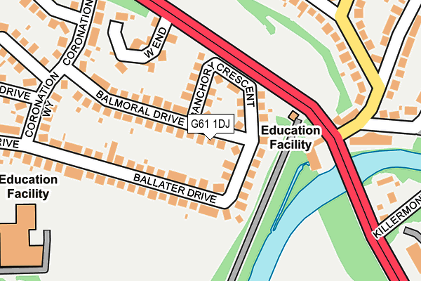 G61 1DJ map - OS OpenMap – Local (Ordnance Survey) G61 1DJ map - OS OpenMap – Local (Ordnance Survey)