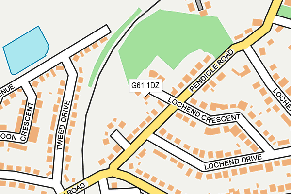 G61 1DZ map - OS OpenMap – Local (Ordnance Survey) G61 1DZ map - OS OpenMap – Local (Ordnance Survey)
