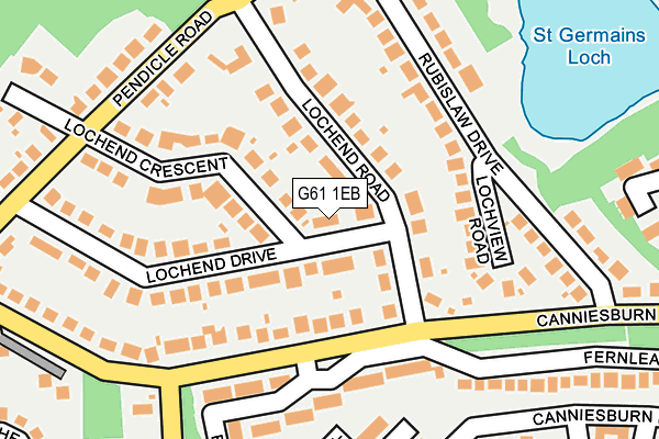 G61 1EB map - OS OpenMap – Local (Ordnance Survey) G61 1EB map - OS OpenMap – Local (Ordnance Survey)