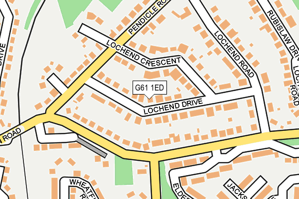 G61 1ED map - OS OpenMap – Local (Ordnance Survey) G61 1ED map - OS OpenMap – Local (Ordnance Survey)