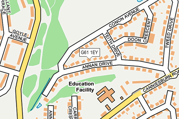 G61 1EY map - OS OpenMap – Local (Ordnance Survey) G61 1EY map - OS OpenMap – Local (Ordnance Survey)