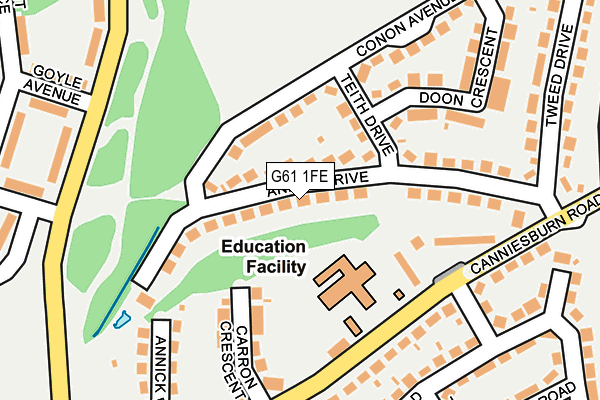 G61 1FE map - OS OpenMap – Local (Ordnance Survey) G61 1FE map - OS OpenMap – Local (Ordnance Survey)