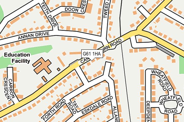 G61 1HA map - OS OpenMap – Local (Ordnance Survey) G61 1HA map - OS OpenMap – Local (Ordnance Survey)
