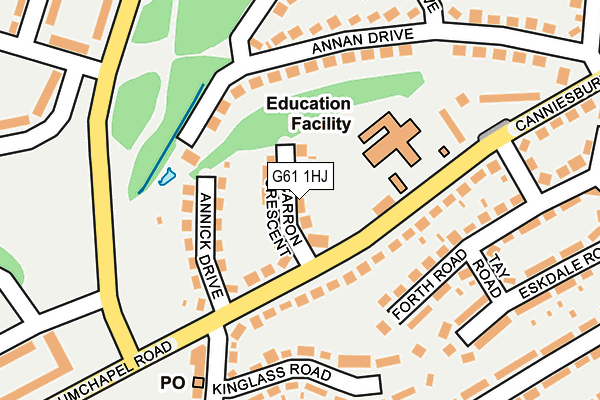 G61 1HJ map - OS OpenMap – Local (Ordnance Survey)
