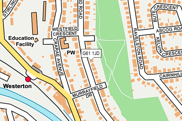 G61 1JD map - OS OpenMap – Local (Ordnance Survey) G61 1JD map - OS OpenMap – Local (Ordnance Survey)