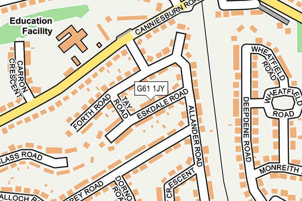 G61 1JY map - OS OpenMap – Local (Ordnance Survey) G61 1JY map - OS OpenMap – Local (Ordnance Survey)