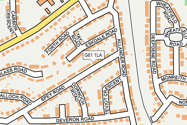 G61 1LA map - OS OpenMap – Local (Ordnance Survey) G61 1LA map - OS OpenMap – Local (Ordnance Survey)