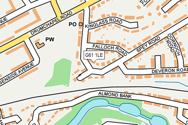 G61 1LE map - OS OpenMap – Local (Ordnance Survey) G61 1LE map - OS OpenMap – Local (Ordnance Survey)