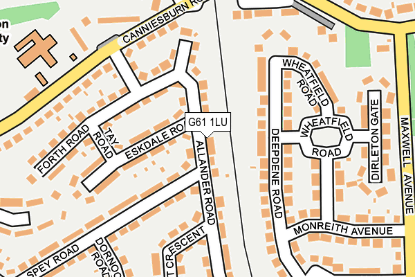 G61 1LU map - OS OpenMap – Local (Ordnance Survey) G61 1LU map - OS OpenMap – Local (Ordnance Survey)