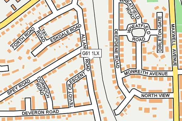 G61 1LX map - OS OpenMap – Local (Ordnance Survey) G61 1LX map - OS OpenMap – Local (Ordnance Survey)