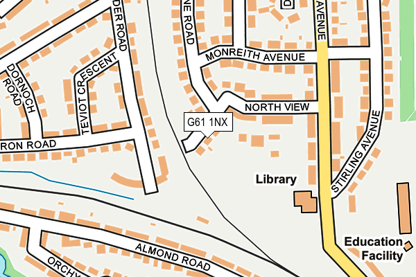 G61 1NX map - OS OpenMap – Local (Ordnance Survey) G61 1NX map - OS OpenMap – Local (Ordnance Survey)
