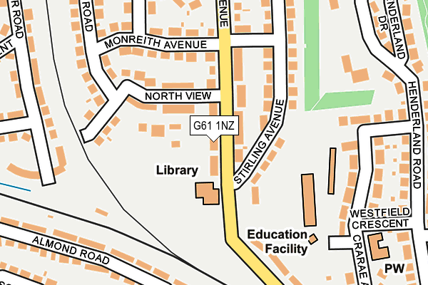 G61 1NZ map - OS OpenMap – Local (Ordnance Survey) G61 1NZ map - OS OpenMap – Local (Ordnance Survey)