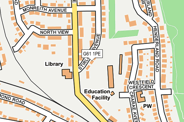 G61 1PE map - OS OpenMap – Local (Ordnance Survey) G61 1PE map - OS OpenMap – Local (Ordnance Survey)