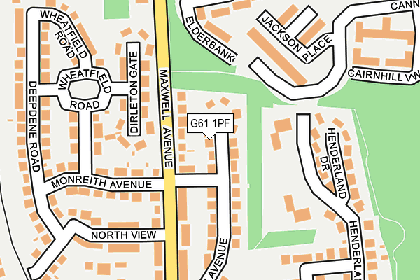 G61 1PF map - OS OpenMap – Local (Ordnance Survey) G61 1PF map - OS OpenMap – Local (Ordnance Survey)