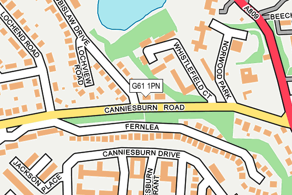 G61 1PN map - OS OpenMap – Local (Ordnance Survey) G61 1PN map - OS OpenMap – Local (Ordnance Survey)