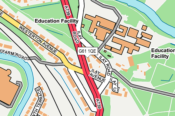G61 1QE map - OS OpenMap – Local (Ordnance Survey)