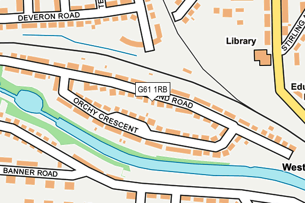 G61 1RB map - OS OpenMap – Local (Ordnance Survey) G61 1RB map - OS OpenMap – Local (Ordnance Survey)