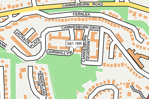 G61 1RR map - OS OpenMap – Local (Ordnance Survey) G61 1RR map - OS OpenMap – Local (Ordnance Survey)