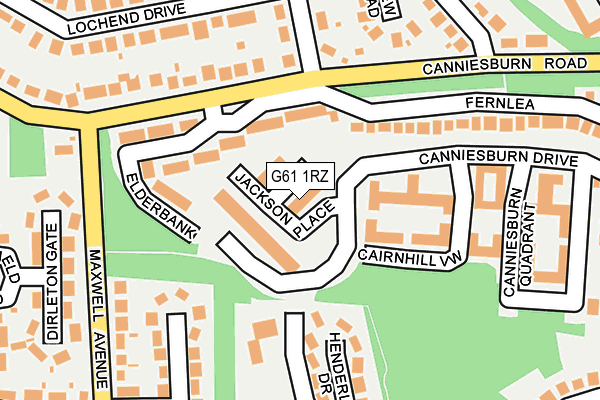 G61 1RZ map - OS OpenMap – Local (Ordnance Survey) G61 1RZ map - OS OpenMap – Local (Ordnance Survey)