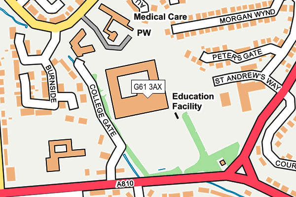 G61 3AX map - OS OpenMap – Local (Ordnance Survey) G61 3AX map - OS OpenMap – Local (Ordnance Survey)