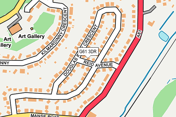 G61 3DR map - OS OpenMap – Local (Ordnance Survey) G61 3DR map - OS OpenMap – Local (Ordnance Survey)