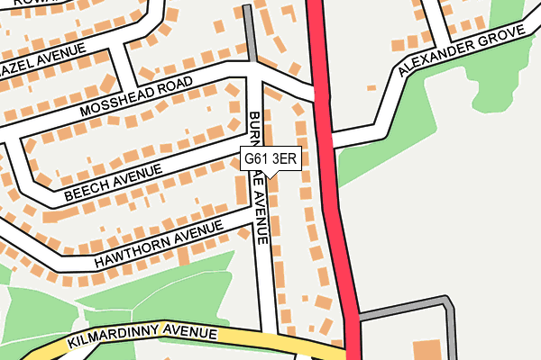 G61 3ER map - OS OpenMap – Local (Ordnance Survey) G61 3ER map - OS OpenMap – Local (Ordnance Survey)
