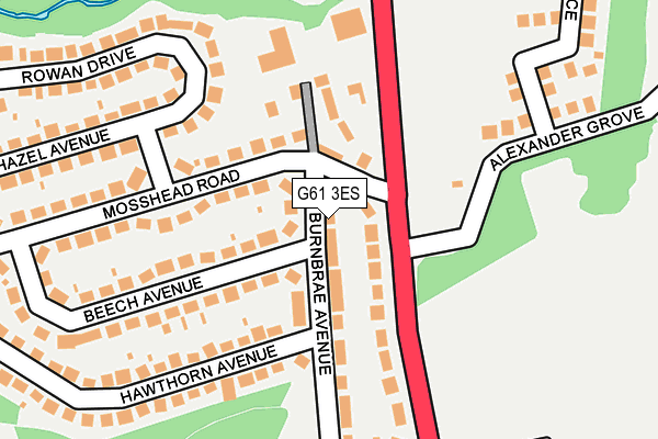 G61 3ES map - OS OpenMap – Local (Ordnance Survey) G61 3ES map - OS OpenMap – Local (Ordnance Survey)
