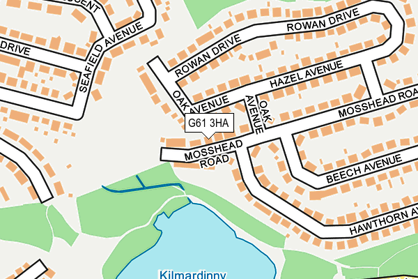 G61 3HA map - OS OpenMap – Local (Ordnance Survey)