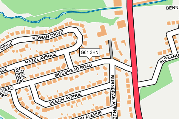 G61 3HN map - OS OpenMap – Local (Ordnance Survey) G61 3HN map - OS OpenMap – Local (Ordnance Survey)