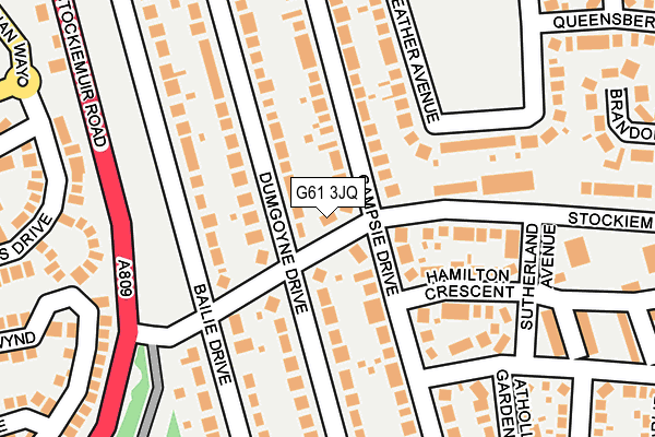 G61 3JQ map - OS OpenMap – Local (Ordnance Survey)