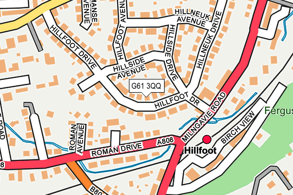 G61 3QQ map - OS OpenMap – Local (Ordnance Survey)