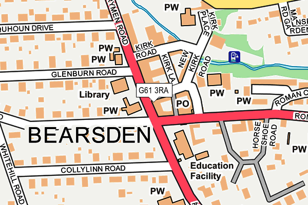 G61 3RA map - OS OpenMap – Local (Ordnance Survey) G61 3RA map - OS OpenMap – Local (Ordnance Survey)